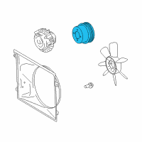 OEM 2016 Toyota Tacoma Fan Pulley Diagram - 16371-75040