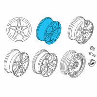 OEM 2018 Ford Focus Wheel, Alloy Diagram - CM5Z-1007-B