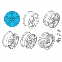 OEM 2018 Ford Focus Wheel, Alloy Diagram - CV6Z-1007-B