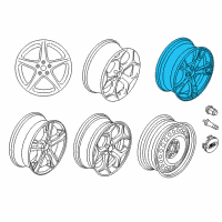 OEM Ford Focus Wheel, Alloy Diagram - F1EZ-1007-B