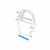 OEM Chevrolet Cavalier Molding, Rear Side Door Center Diagram - 22652299