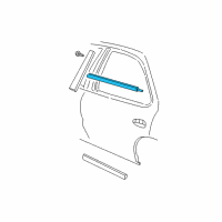 OEM 2000 Chevrolet Cavalier Sealing Strip Asm-Rear Side Door Window Outer Diagram - 22603112