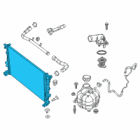 OEM 2014 Jeep Cherokee Engine Cooling Radiator Diagram - 68284108AA