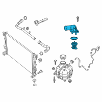 OEM 2016 Jeep Cherokee Housing-THERMOSTAT Diagram - 68136754AA