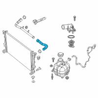 OEM 2014 Jeep Cherokee Hose-Radiator Inlet Diagram - 68191620AD