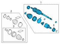 OEM 2019 Toyota Mirai Axle Assembly Diagram - 43410-62010