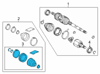 OEM 2018 Toyota Mirai Inner Boot Diagram - 04437-62010