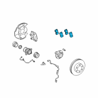 OEM 2008 Toyota Tacoma Front Pads Diagram - 04465-04070