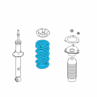 OEM 2019 Infiniti Q50 Front Spring Diagram - 54010-4GA0A