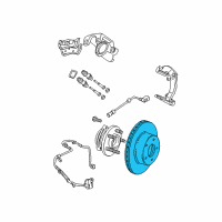 OEM 2001 Jeep Grand Cherokee Brake Rotor Diagram - 52098672