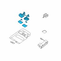 OEM 1996 Nissan Pathfinder Lamp Assembly-Spot, Roof Console Diagram - 26430-0W020