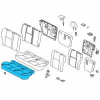 OEM 2011 Lexus CT200h Pad Sub-Assembly, Rear Seat Diagram - 71503-76010