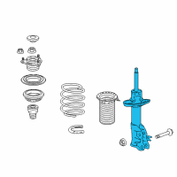 OEM 2015 Acura ILX Shock Absorber Unit, Left Front Diagram - 51621-TX6-A05