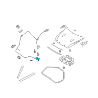 OEM 2017 Nissan GT-R Lock Assembly-Hood Diagram - 65601-JF10B