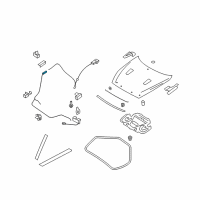 OEM 2019 Nissan GT-R Cable Assembly-Hood Lock Diagram - 65620-JF11A