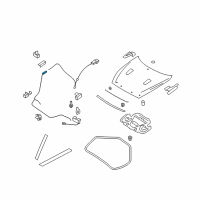 OEM Nissan Cable Assembly-Hood Lock Diagram - 65620-JF11A