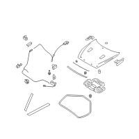OEM 2014 Nissan GT-R Rod-Hood Support Diagram - 65771-JF00A