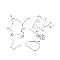 OEM 2021 Nissan GT-R Rod-Hood Support Diagram - 65771-JF00A