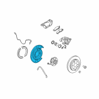 OEM Saturn Backing Plate Diagram - 25911892