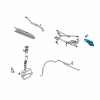 OEM 2001 Honda Accord Motor, Front Wiper Diagram - 76505-S84-A01