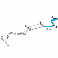 OEM 2018 Toyota RAV4 Tailpipe Diagram - 17430-0V380