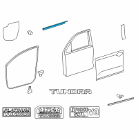 OEM 2008 Toyota Tundra Belt Weatherstrip Diagram - 68210-0C020