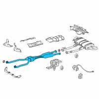 OEM 2022 Lexus LC500 Exhaust Pipe Assembly Diagram - 17410-38570