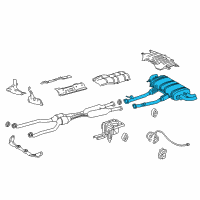 OEM 2020 Lexus LC500 Rear Exhaust Pipe Assembly Low Diagram - 17405-38041