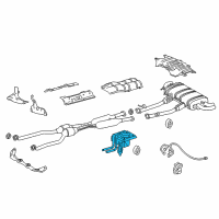 OEM 2020 Lexus LC500 Bracket, Exhaust Pipe Diagram - 17574-38092