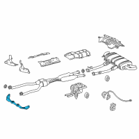OEM Lexus LC500 Bracket Sub-Assembly, Exhaust Pipe Diagram - 17506-38150