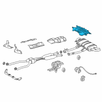 OEM 2021 Lexus LC500 Insulator, Main Muffler Heat Diagram - 58327-11010