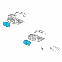 OEM Kia Soul EV Outside Rear Mirror & Holder, Right Diagram - 87621B2500