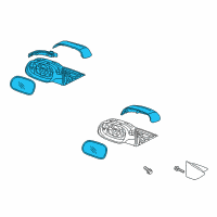 OEM Kia Soul Outside Rear View Mirror Assembly, Left Diagram - 87610B2530