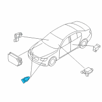 OEM BMW 640i xDrive Gran Coupe Sensor, Front Diagram - 65-77-9-224-176