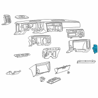 OEM 1989 GMC Safari Heater & Air Conditioner Control Assembly Diagram - 16073475