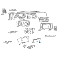 OEM 1987 Chevrolet Astro Case Asm-Instrument Panel Compartment Door Lock Cyl Diagram - 17981419