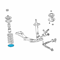 OEM 1994 BMW 525i Front Lower Coil Spring Pad Diagram - 31-33-1-124-322