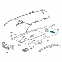 OEM 2021 Chevrolet Traverse Reading Lamp Assembly Diagram - 84597600