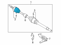 OEM Nissan Sentra Dust Boot Kit-Repair, Outer Diagram - C9241-BM700