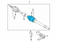 OEM 2015 Nissan NV200 Joint Assembly Outer Diagram - C9771-3LM0A