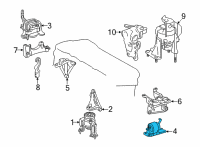 OEM Lexus NX350 INSULATOR, ENGINE MO Diagram - 12372-25070