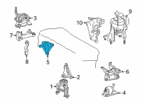OEM Lexus NX350 BRACKET, ENGINE MOUN Diagram - 12315-25070