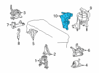 OEM Lexus NX350 BRACKET SUB-ASSY, EN Diagram - 12303-25060