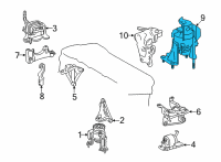 OEM 2022 Lexus NX350 INSULATOR ASSY, ENGI Diagram - 12380-25030