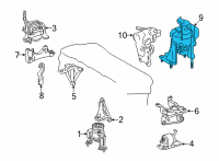 OEM Lexus NX350 INSULATOR ASSY, ENGI Diagram - 12380-25030