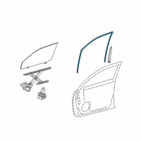 OEM Toyota 4Runner Glass Run Diagram - 68151-35110