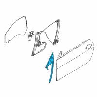 OEM 2016 BMW M6 Gran Coupe Window Guide, Door, Left Diagram - 51-33-7-217-491