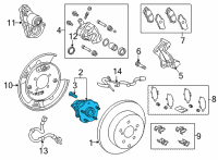 OEM 2021 Toyota Sienna Rear Hub & Bearing Diagram - 42450-0E090