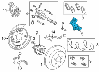 OEM 2021 Toyota Sienna Caliper Mount Diagram - 47821-08020