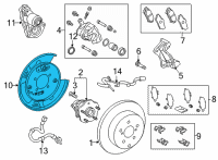 OEM 2022 Toyota Sienna Backing Plate Diagram - 47882-08010